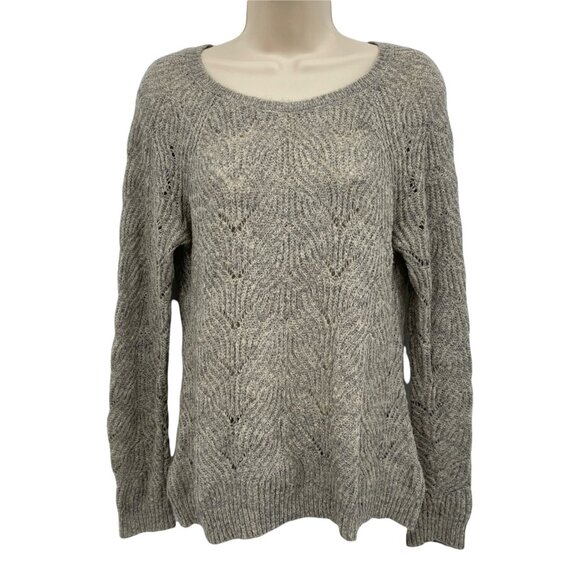 LOFT Sweater Womens‎ Small Brown Loose Knit Pullover Acrylic Mohair Blend - Picture 1 of 6